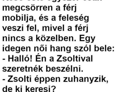 Vicc: Megcsörrent a férj telefonja, de a felesége vette fel