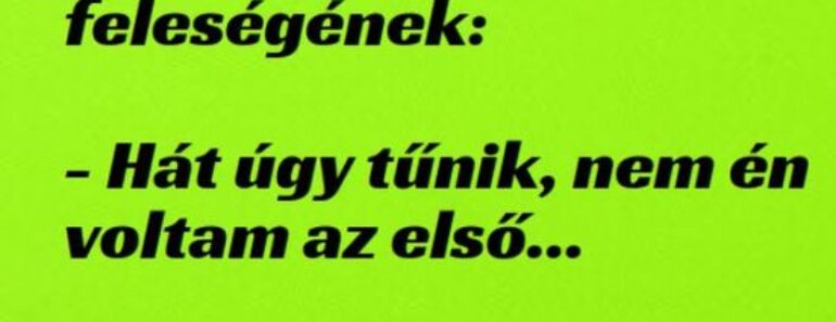 VICC: A nászéjszakán az ifjú férj szól ifjú feleségének.