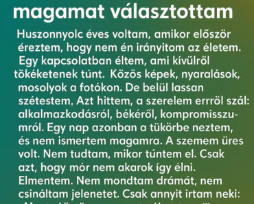 Nem akartam bántani, csak már nem akartam elveszni benne