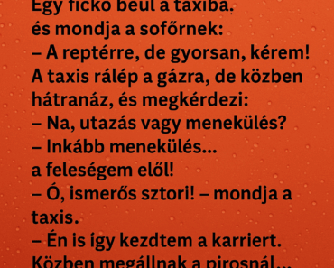 Egy fickó beül a taxiba, és mondja a sofőrnek: Egy fickó beül a taxiba, és mondja a sofőrnek: