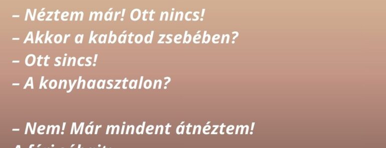 A feleség felhívja a férjét munka közben: