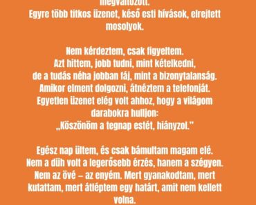 Megnéztem a telefonját… A következő 5 percben összeomlott az életem.