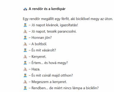 🚓 A rendőr és a kerékpár