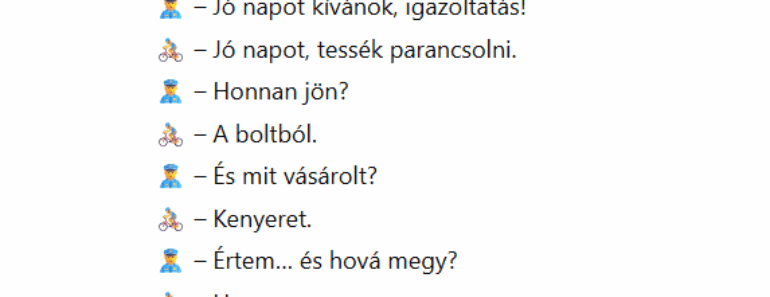 🚓 A rendőr és a kerékpár