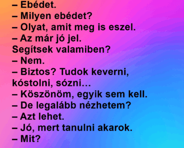 A férj a konyhába: