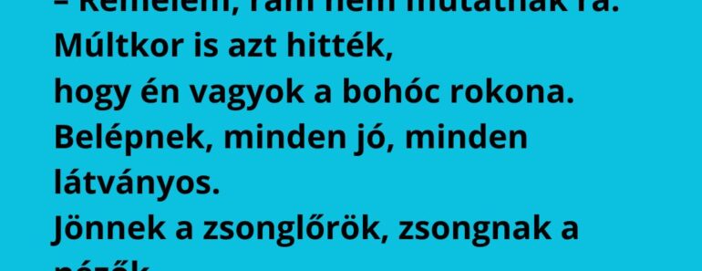 Egy este Béla és a felesége elmennek a városi cirkuszba.
