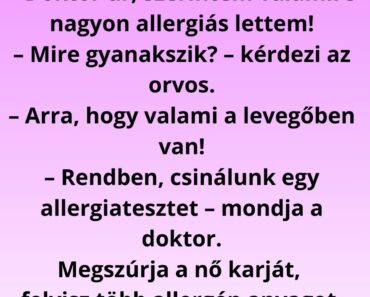 A szőke nő és az allergiateszt