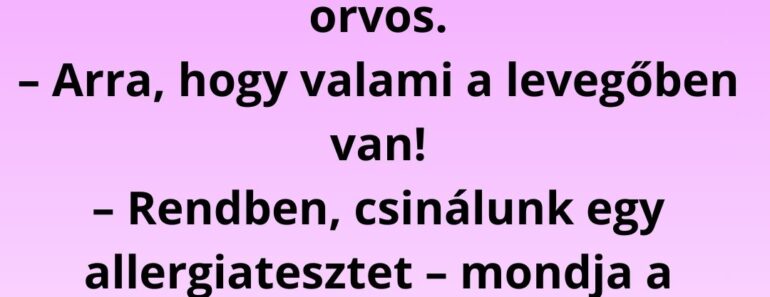 A szőke nő és az allergiateszt