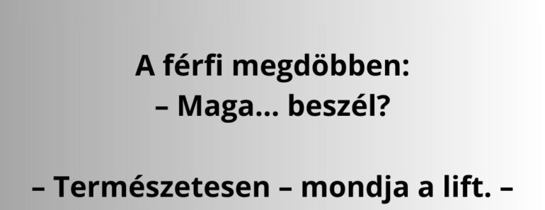 Egy férfi beszáll egy szálloda liftjébe. Ahogy becsukódik az ajtó, a lift halkan megszólal: