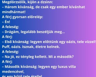 Egy férfi, a felesége és az anyósa eltévednek a sivatagban. Három napja nincs víz, már alig bírják.
