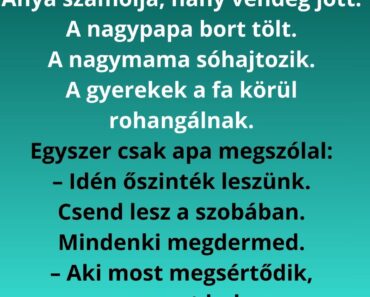 Karácsony este, vacsora előtt.