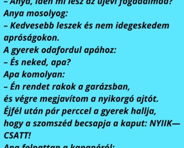 Szilveszter este a család izgatottan várja az éjfélt.