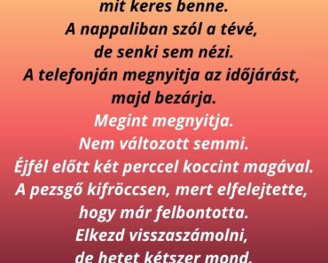 Szilveszter éjjel egy férfi egyedül áll a konyhában.