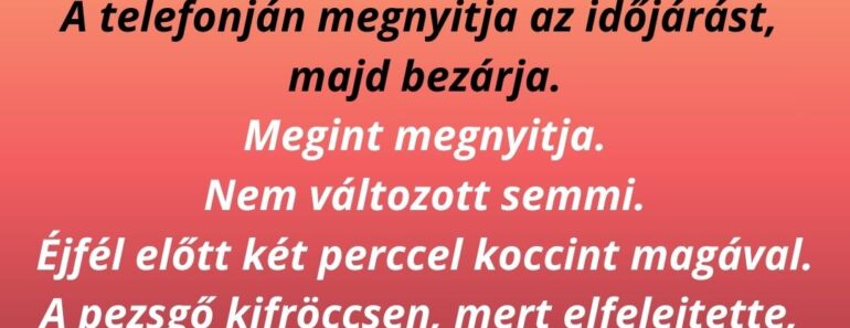 Szilveszter éjjel egy férfi egyedül áll a konyhában.