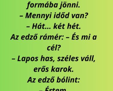 A fickó odalép az edzőhöz: