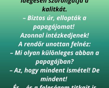 A papagáj a rendőrségen