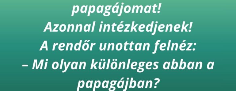 A papagáj a rendőrségen