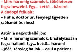 Először a dadogóhoz fordul: