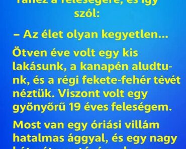 Vicc: Ötven év házasság után a férj….