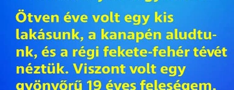Vicc: Ötven év házasság után a férj….