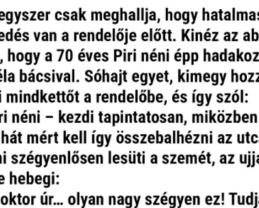 A doki egyszer csak meghallja, hogy hatalmas veszekedés van a rendelője előtt.