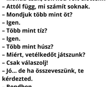 A nászéjszakán a menyasszony kíváncsian kérdezi: