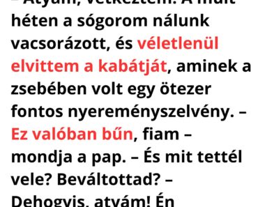 A skót elmegy a paphoz gyónni: