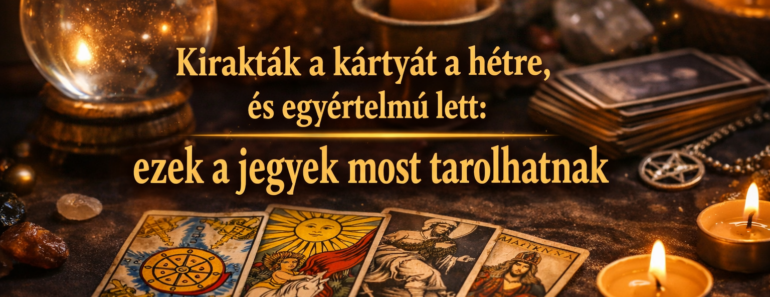 Kirakták a kártyát a hétre, és egyértelmű lett: ezek a jegyek most tarolhatnak! 🃏✨🔮
