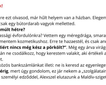 A feleség búcsúlevele: