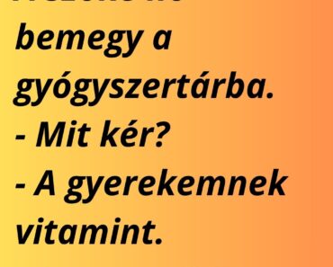 Vicc: A szőke nő bemegy a gyógyszertárba.