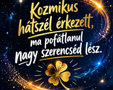 Kozmikus hátszél érkezett, ma pofátlanul nagy szerencséd lesz.