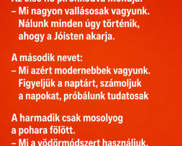 Három nő üldögél egy borozóban, és persze előbb-utóbb szóba kerül a házasélet. Három nő üldögél egy borozóban, és persze előbb-utóbb szóba kerül a házasélet.