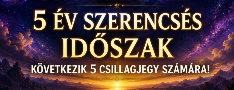 5 év szenvedés után 5 év szerencsés időszak következik 5 csillagjegy számára! ✨🍀