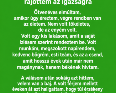 Ötvenévesen azt hittem, végre megtaláltam a nyugalmat egy férfi mellett – aztán pár nap alatt rájöttem az igazságra