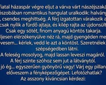 A fiatal házaspár végre eljut a várva várt nászéjszakáig.