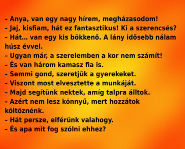 A fiú felhívja az anyját: