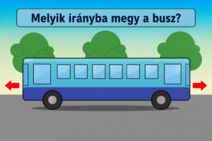 Szerinted melyik iranyba megy a busz? A felnőttek 90%-a helytelenül válaszol! A gyermekek gond nélkül megoldják kevesebb mint 15 másodberc alatt!