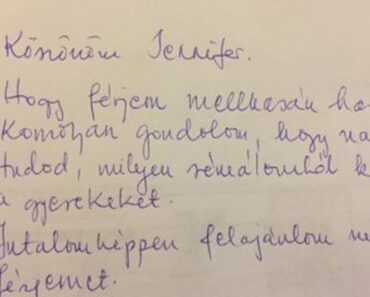 A feleség rájön, hogy férje tilosban jár.Meglepő levelet ír a másik nőnek..