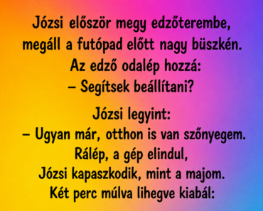 Józsi az edzőteremben