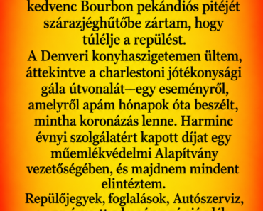 Mire anyám elküldte az üzenetet, már becsomagoltam a ruhadarabokat, kinyomtattam a beszállókártyákat… Mire anyám elküldte az üzenetet, már becsomagoltam a ruhadarabokat, kinyomtattam a beszállókártyákat…