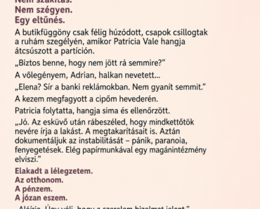 Esküvői cipő kipróbálása közben hallottam, hogy anyósom azt mondja: «biztos benne, hogy nem gyanít semmit? El akarjuk venni a lakását és a pénzét. Akkor elmegyógyintézetbe küldjük!»Szótlan voltam. Aztán elmosolyodtam… Esküvői cipő kipróbálása közben hallottam, hogy anyósom azt mondja: «biztos benne, hogy nem gyanít semmit? El akarjuk venni a lakását és a pénzét. Akkor elmegyógyintézetbe küldjük!»Szótlan voltam. Aztán elmosolyodtam…