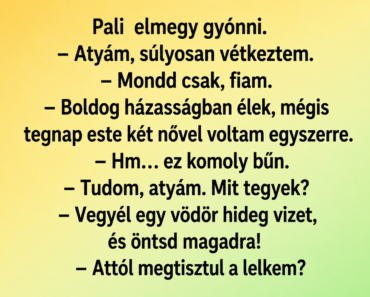 Pali elmegy gyónni.