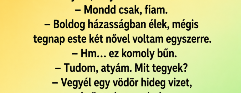 Pali elmegy gyónni.