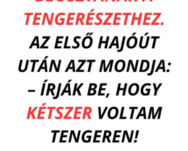 Egy újoncot beosztanak a tengerészethez.