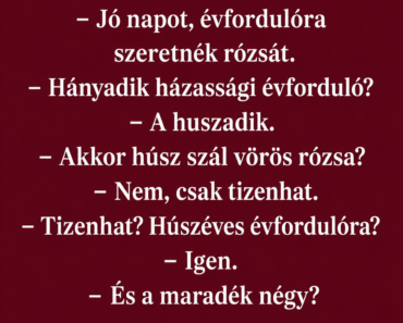 Egy férfi bemegy a virágboltba.