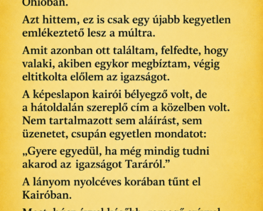 Húsz éven át azt hittem, hogy a lányom egy kairói kertből tűnt el nyomtalanul.