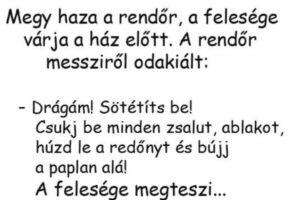 VICC: megy haza a rendőr, már előre kiabál