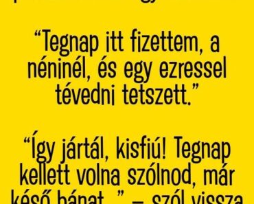 VICC: A kisfiú így szól a pénztároshoz