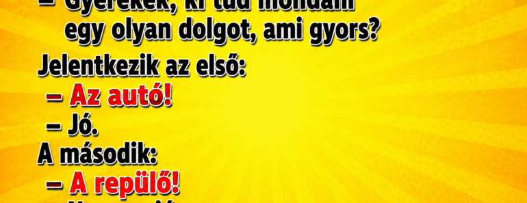 A tanár kérdezi az osztályt: