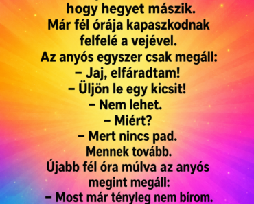 VICC:  Az anyós elhatározza, hogy hegyet mászik.